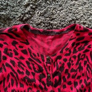 Zebra pink print cardigan